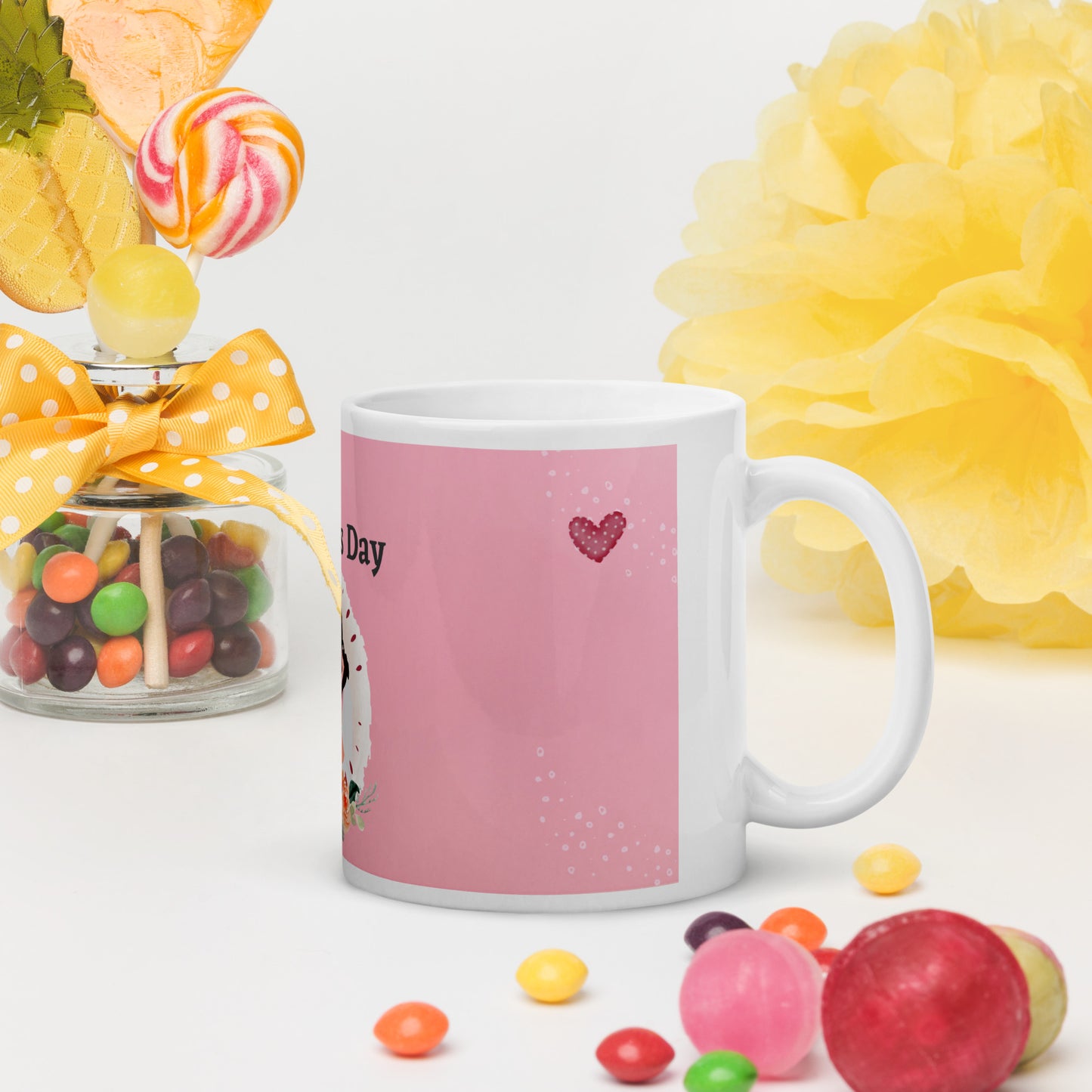 Mother's Day white glossy mug
