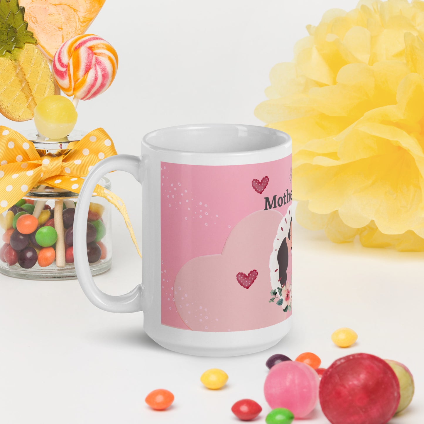 Mother's Day white glossy mug