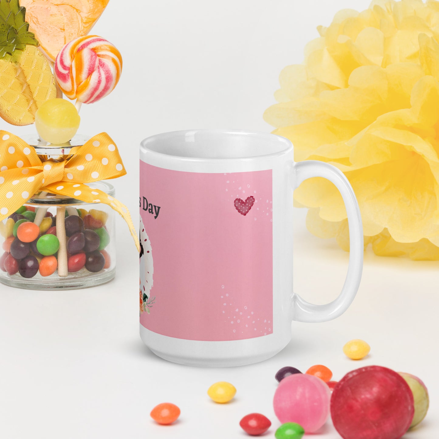 Mother's Day white glossy mug