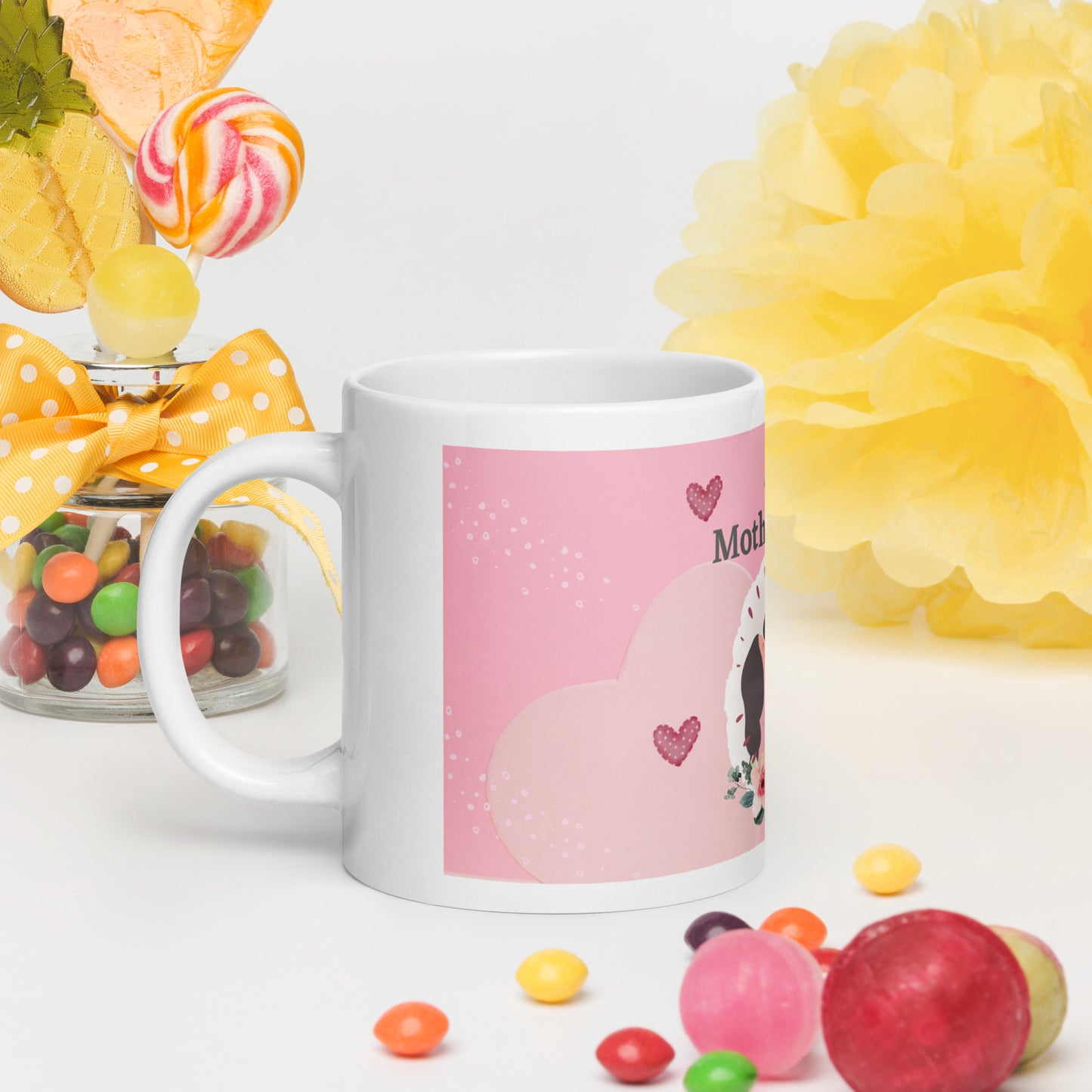 Mother's Day white glossy mug