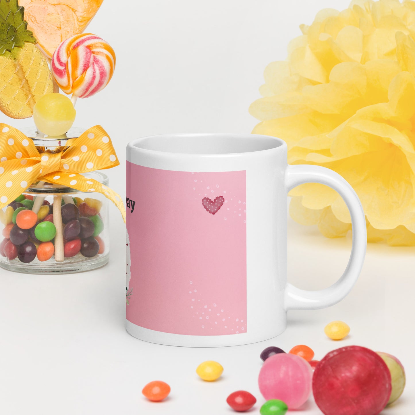 Mother's Day white glossy mug